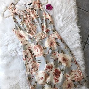 J Crew Floral Silk Dress with Ruffles